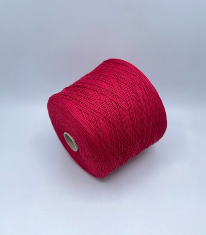 Бобинная пряжа (пр.Италия), art.Cotone, 350м/100 гр. 100%Хлопок, цвет-Малиновый , арт.34857