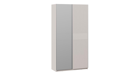 Шкаф-купе Оскар Хилтон 2-х дверный с зеркалом 118 кашемир / кашемир сатин