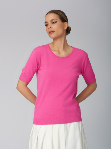 Женская трикотажная кофта розовая