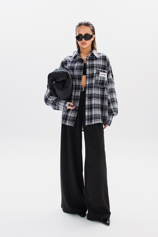 Рубашка в клетку DARK GREY