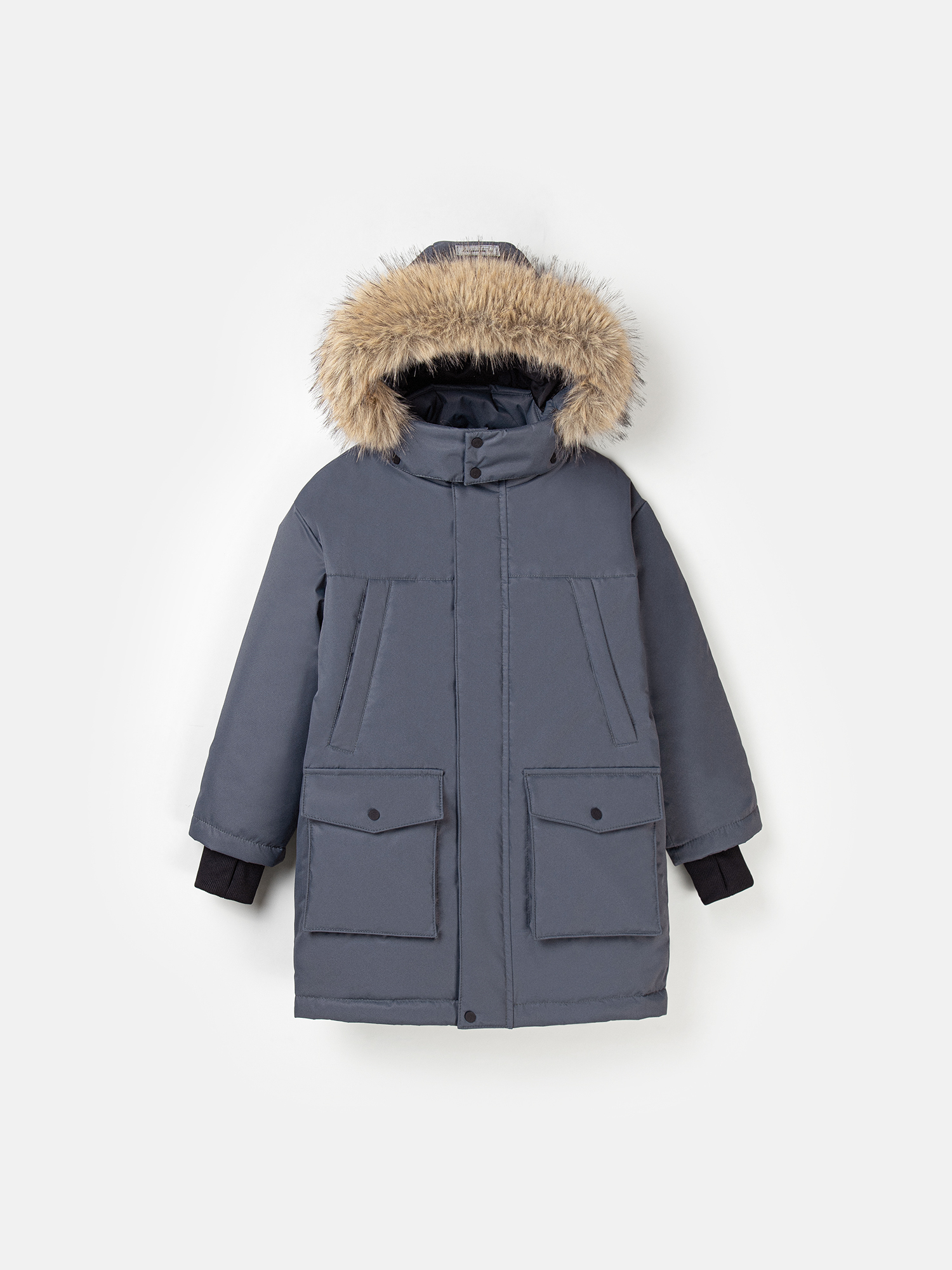 парка зимняя "графит" подростковая 7+  по акции