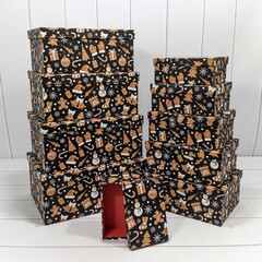 
          Коробка 34 х 26 х 15.3 см Набор 10 шт "Новый год" (Черный)