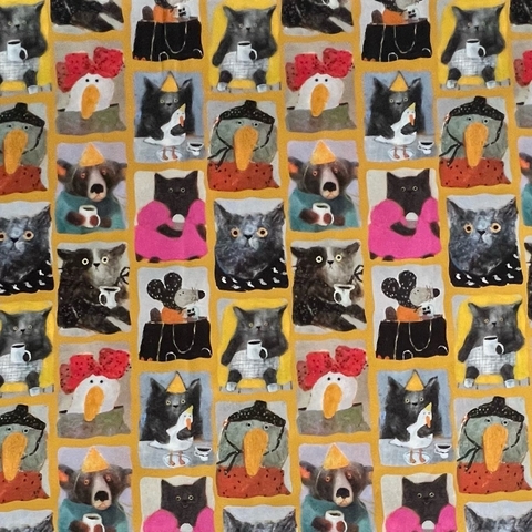 ПРЕДЗАКАЗ, КАРТИНКИ, КОТ ПЬЕТ КОФЕ - 100% ХЛОПОК