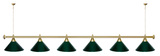 Лампа STARTBILLIARDS 6 пл. (плафоны зеленые,штанга золотая,фурнитура золото) фото №48