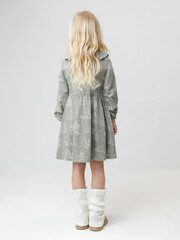 платье  для девочки  КР 5897/лесной туман,обитатели леса к581