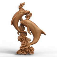 Силиконовый молд № 515 Дельфины