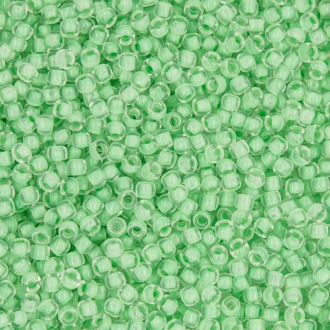 Японский бисер TOHO Round 11/0 (№975), окрашенный изнутри прозрачный