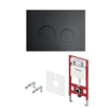 TECE S401115 TECEspring Base Комплект 3 в 1 инсталяция, панель смыва LT с круглыми кнопками, черный матовый