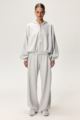 Толстовка на молнии Светло-серый меланж