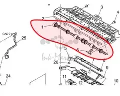 Ролик реверса и выхода бумаги Konica Minolta для bizhub C3300i, C3350i, C3351i, 4750i A93E816102
