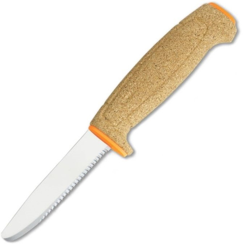 Нож Morakniv Floating Serrated стальной разделочный, лезвие: 94 mm, серрейт. заточка оранжевый (13131)