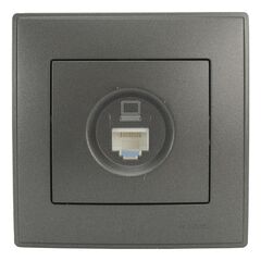 LESYA 705 4141 139 Розетка компьютерная черный графит матовый