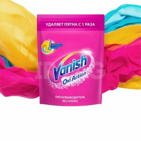 Пятновыводитель VANISH Oxy Action д/тканей Забота о цвете 250 г порошок РОССИЯ