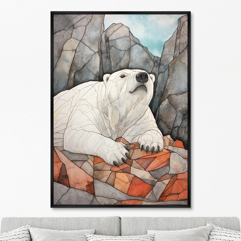 ArtNoMore - Репродукция картины на холсте Polar bears, No 1, 2024г.
