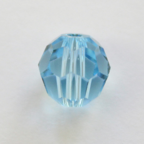 5000 Бусина - шарик с огранкой Сваровски Aquamarine 6 мм