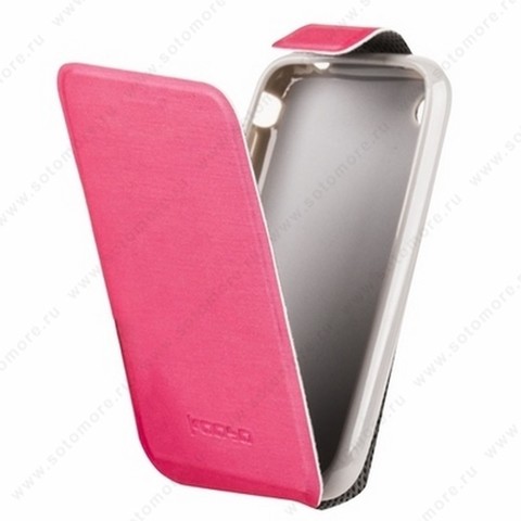 Чехол-флип Kooso Melkco для iPhone 3Gs/ 3G - Kooso Koka Flip case Pink