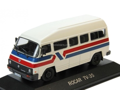 Rocar TV-35 white with stripes 1:43 DeAgostini Masini de legenda #80