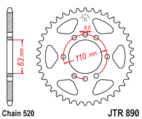 Звезда ведомая JTR890 42ZBK