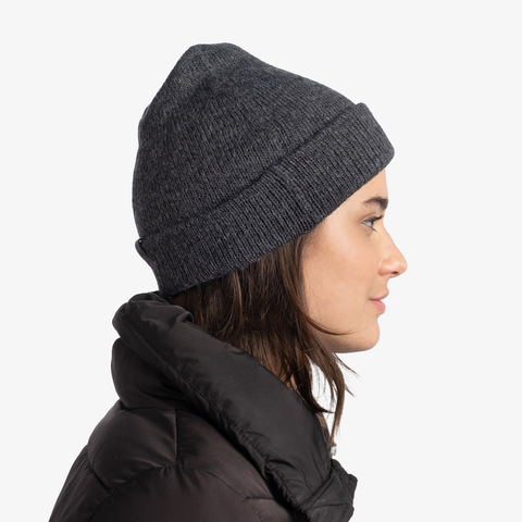 Картинка шапка вязаная Buff Hat Knitted Jarn Graphite - 5