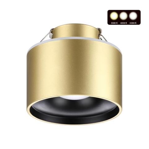 Встраиваемый светодиодный светильник Novotech GIRO 358963, IP20 LED 3000К\4000К\6000К 12W вниз + 3W вверх 110-265V