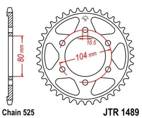 Звезда ведомая Ognibene 8047-R40 (JTR1489.40)