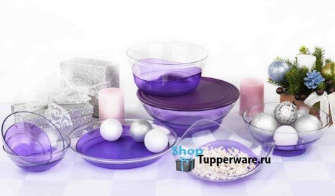 Набор чаш Элегантность Tupperware в сиреневом цвете