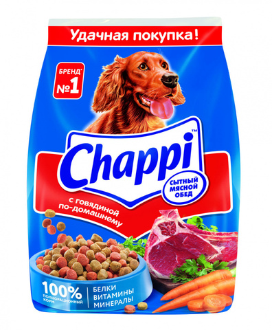 Chappi Сытный мясной обед ГОВЯДИНА, сухой (600 г)