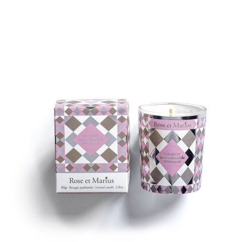 Свеча парфюмированная 25ч Rose et Marius Bastide