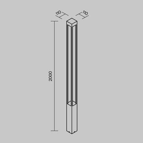 Ландшафтный светодиодный светильник Maytoni Elbe O424FL-L25GF