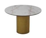 Стол DUBAI 100 Calacata gold gloss / gold velvet