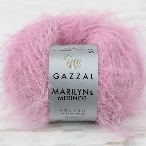 Пряжа Gazzal Marilyn & Merinos 8255 барби