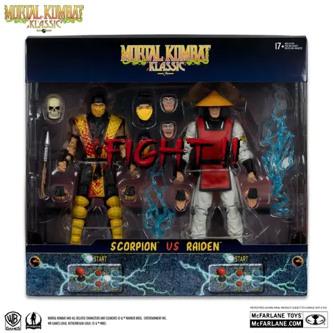 Фигурки Скорпион против Рейдена из игры Мортал Комбат Классик Mcfarlane