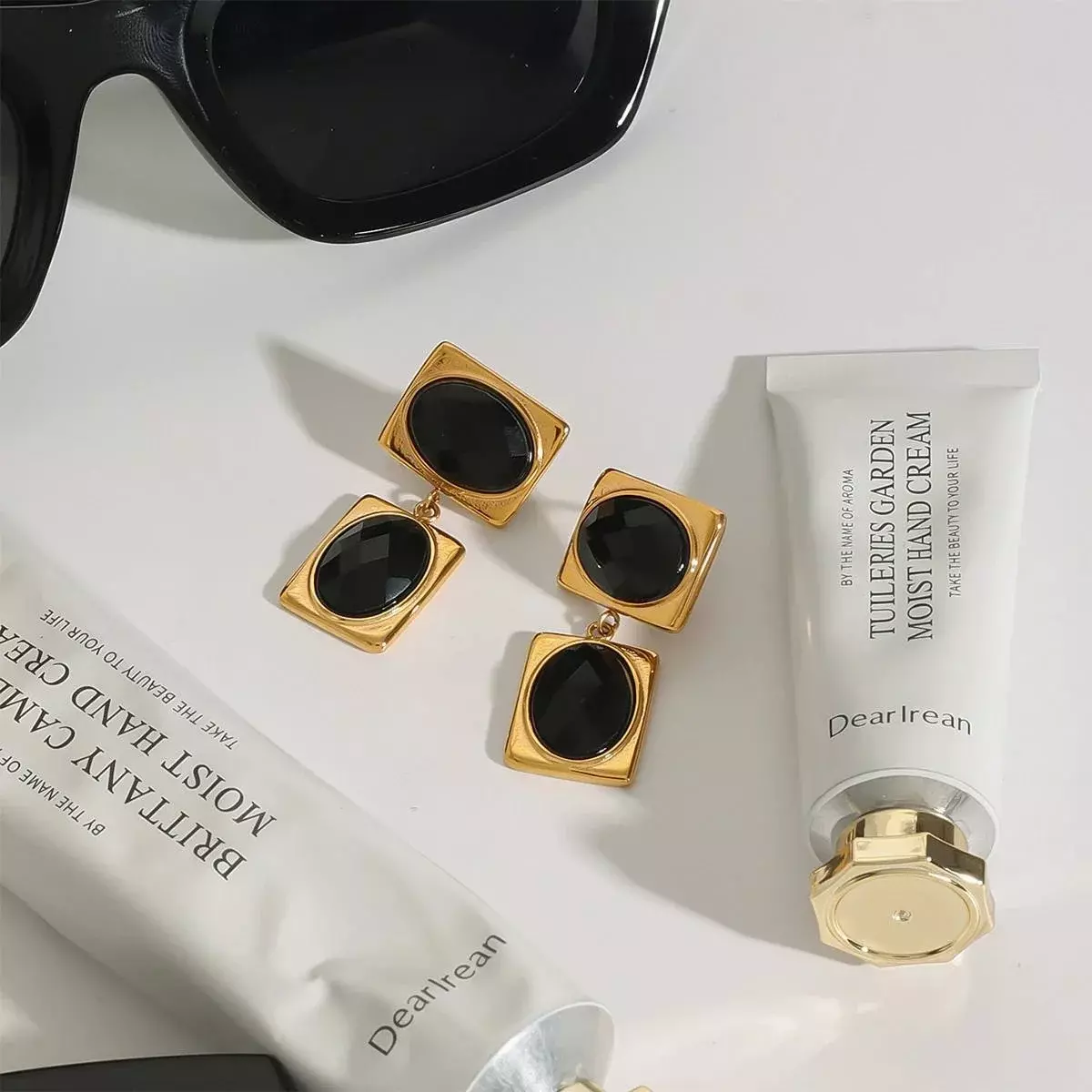 Серьги Геометрия,Золотые