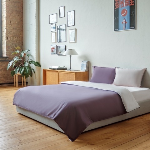 Постельное бельё двустороннее LaPrima сатин (1,5 сп) - Слива - купить 3