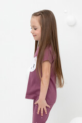 фуфайка  для девочки  КР 302252/амарант к431