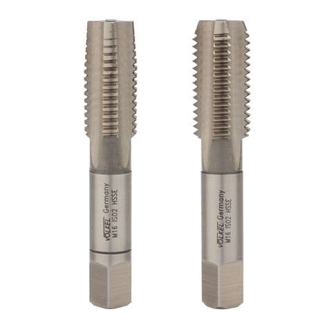 Метчик М16х2,0 (Комплект 2шт) DIN352 HSSE 6h 80мм a=9,0 Volkel 57358-2PC