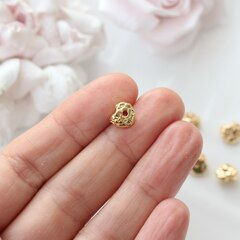 Бусина разделитель (спейсер) фриформ, 7 мм, позолота, 5 штук. Р067