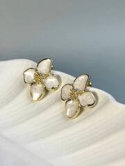 Набор украшений СИЯЙ колье сердце +серьги цветок