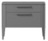 Тумба прикроватная Type oak 2 ящика ширина 60 см (серый)