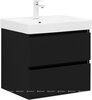 Aquanet 344744 Тумба с раковиной Вега 2.0 60 2 ящ. цв.черный (раковина Ирис) (344744)