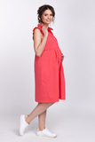 Платье для беременных 10366 коралл