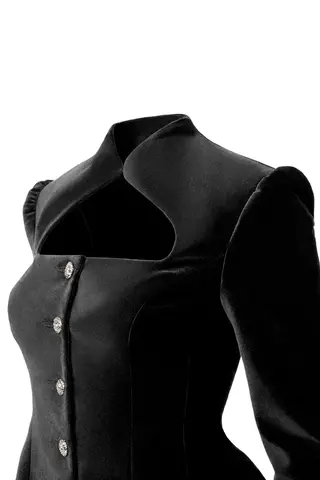 Бархатный жакет с вырезом B CLUB