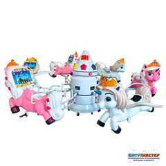 Карусель-аттракцион «Галактика Единорогов» 6 кабинок, 6 мест, 5×5×1,8 м