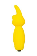 Желтый мини-вибратор Fluffy - 8,5 см. - 