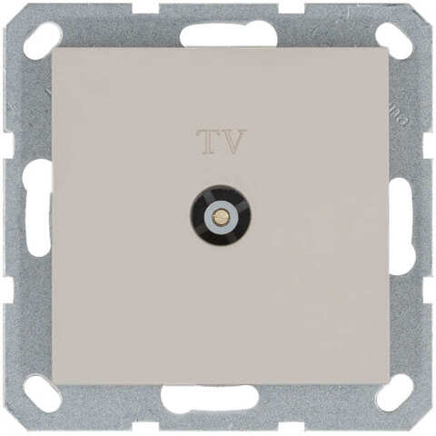 Розетка телевизионная TV оконечная. Цвет Тауп. Jasmart. G6001T