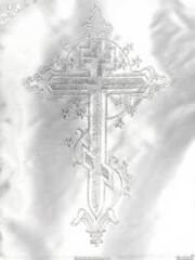 Комплект ВЫШИВКА КРЕСТ с МОЛИТВОЙ атлас