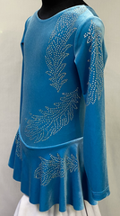 Платье из бархата (бирюзовое)
