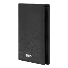 Визитница складная кожаная HB Classic Grained Black