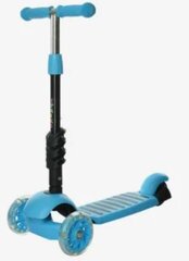Самокат 3-х колесный Fanny (кол.120/96 мм и PU+PVC со свет., до 40кг) голубой