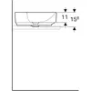 Geberit VariForm Раковина с установкой на столешницу круглой формы, D=45cm, с отв. под смеситель, без отв. перелива